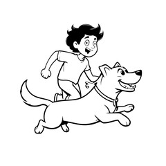 Vector illustration of a cute Business drawing colouring activity