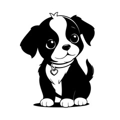 Cute vector illustration Puppy hand drawn for toddlers