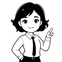 Cute vector illustration Business drawing for toddlers book