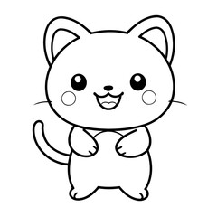 Cute vector illustration Kawaii for kids coloring activity page