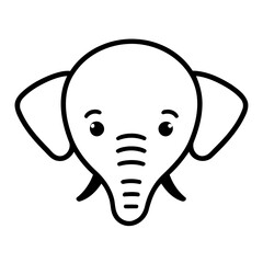 Cute vector illustration Elephant drawing for toddlers book