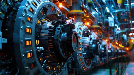 Fototapeta premium The meticulous process of testing transformers before grid integration.