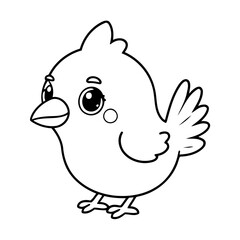 Cute vector illustration Kawaii doodle for toddlers colouring page