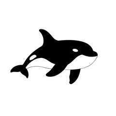 Cute vector illustration Orca hand drawn for kids page