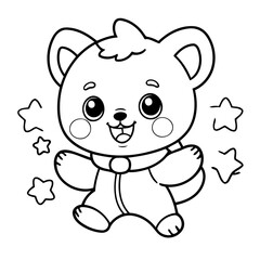 Cute vector illustration Kawaii drawing for children page