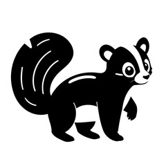 Cute vector illustration Skunk hand drawn for toddlers