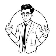 Cute vector illustration Man doodle for children worksheet