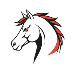 Cute vector illustration Horse drawing for kids colouring page