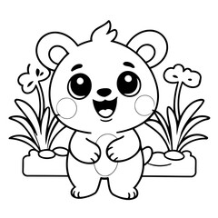 Cute vector illustration Palmerian doodle for toddlers worksheet