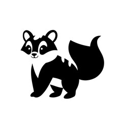 Cute vector illustration Skunk doodle for toddlers worksheet