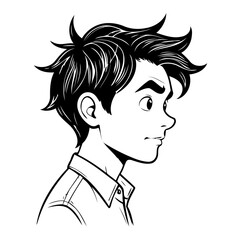 Cute vector illustration Person hand drawn for kids page