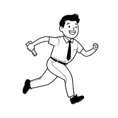 Cute vector illustration Business for children colouring activity