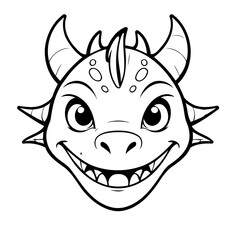 Cute vector illustration Dragon hand drawn for toddlers