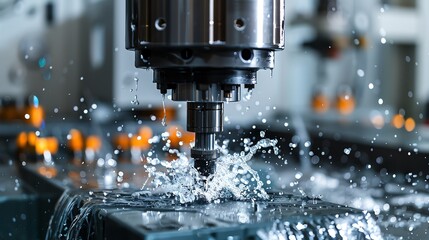 A mesmerizing display of intricate machining processes