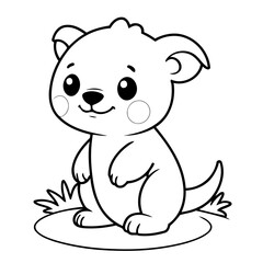 Cute vector illustration Animal doodle for toddlers worksheet