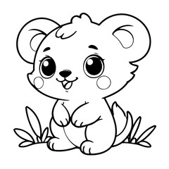 Cute vector illustration Kawaii drawing for kids page