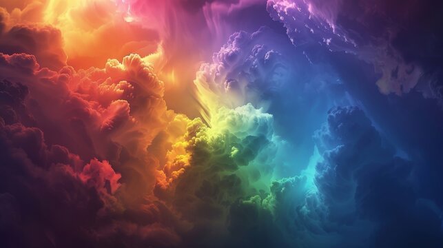 clouds and sun ranbow