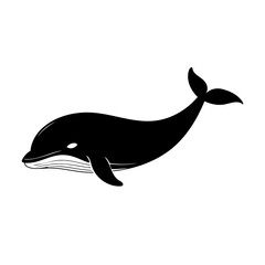 Cute vector illustration Whale doodle for toddlers colouring page