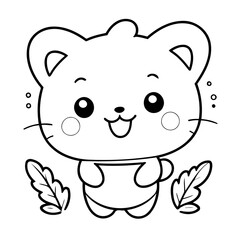Cute vector illustration Kawaii drawing for children page