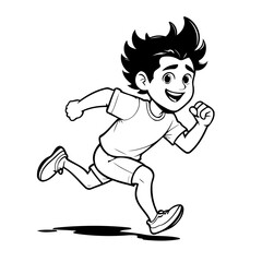 Cute vector illustration Person for toddlers colouring page