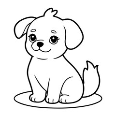 Vector illustration of a cute Maltese drawing for toddlers book