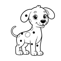 Cute vector illustration Dalmatian drawing for toddlers book