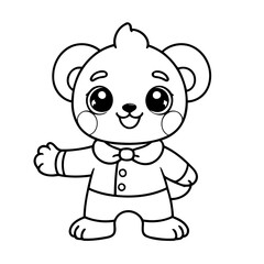 Vector illustration of a cute Palmerian drawing for toddlers coloring activity