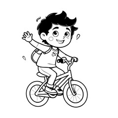 Cute vector illustration Boy doodle for children worksheet