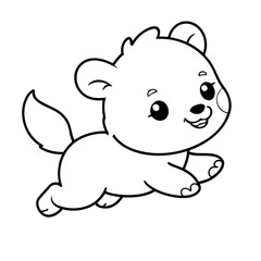 Vector illustration of a cute Capybera drawing for kids page