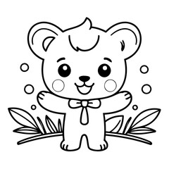Simple vector illustration of Palmerian drawing for toddlers book