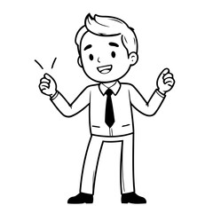 Cute vector illustration Business drawing for toddlers colouring page