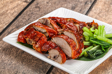 Asian cuisine - roasted duck with skin