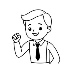 Cute vector illustration Business doodle for children worksheet