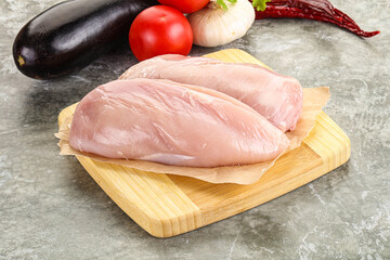 Raw chicken breast for cooking