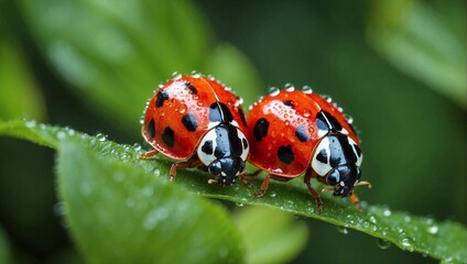 Obraz premium ladybird on a leaf