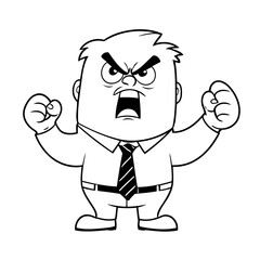 Simple vector illustration of Business drawing for toddlers book