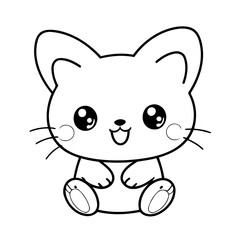 Cute vector illustration Kawaii for kids coloring activity page