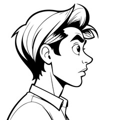 Vector illustration of a cute Person drawing for toddlers book