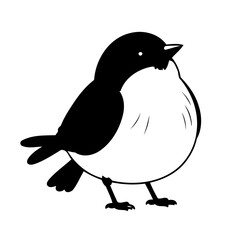 Cute vector illustration Bird hand drawn for toddlers