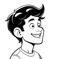 Cute vector illustration Person drawing for toddlers book