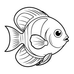 Simple vector illustration of Discus hand drawn for toddlers