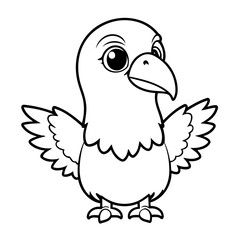 Cute vector illustration Condor for kids coloring activity page