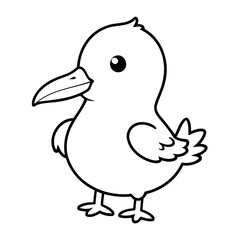 Cute vector illustration Seagull hand drawn for toddlers