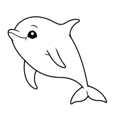 Obraz premium Vector illustration of a cute Orca doodle drawing for kids page