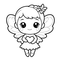 Cute vector illustration Fairy hand drawn for toddlers