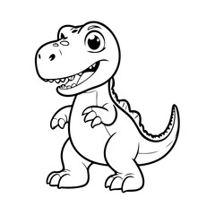 Simple vector illustration of Allosaurus drawing for toddlers book