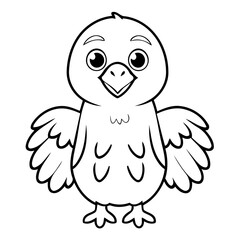 Simple vector illustration of Condor drawing for toddlers coloring activity
