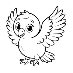 Cute vector illustration Condor hand drawn for kids page