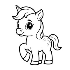 Vector illustration of a cute Centaur drawing colouring activity
