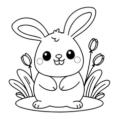 Cute vector illustration Easter doodle for children worksheet